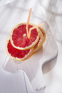 红葡萄树切片食物红色水果热带饮食橙子图片