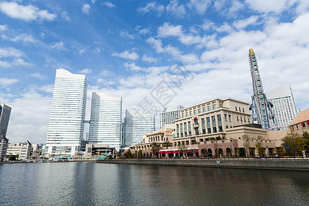 横滨市建筑学技术天空天际酒店景观摩天大楼建筑晴天游客图片