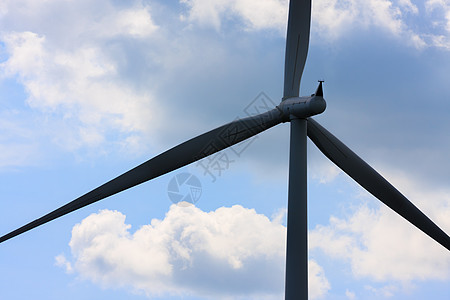 风力涡轮机力量工业天空刀刃技术螺旋桨涡轮风车蓝色活力图片