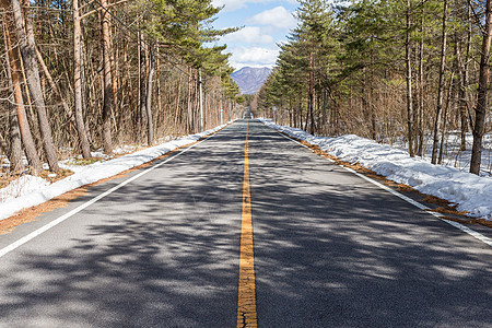 冬季农村乡村公路图片