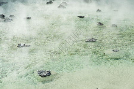 离子 Onsen群马火焰温泉文化珊瑚礁蒸汽石头材料岩石场景图片