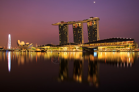 新加坡旅行天际天空建筑传单景观日落城市地标场景图片