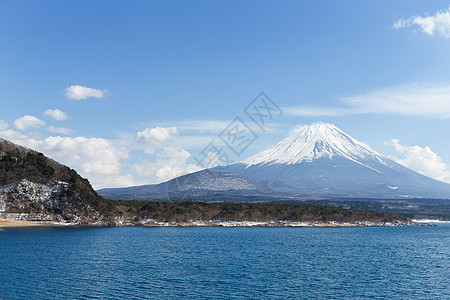 Motosu湖和山fuji图片