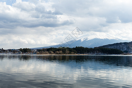 川口湖和藤田山图片