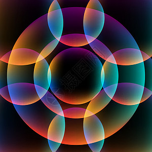 带圆圈的抽象充满活力的背景力量彩色商业艺术横幅技术运动火花框架辉光图片