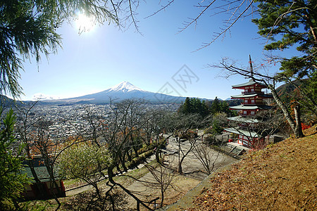 日本富士山秋天从观看图片