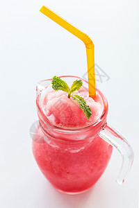 草莓冰沙果汁水果饮料牛奶玻璃收藏美食食物浆果薄荷图片