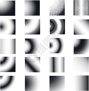 半色调纹理集艺术白色屏幕创造力黑色正方形横幅艺术品气泡圆圈图片