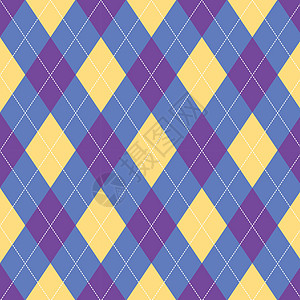 无缝菱形图案 钻石形状背景毛衣纺织品插图墙纸紫色袜子棉布织物蓝色黄色图片