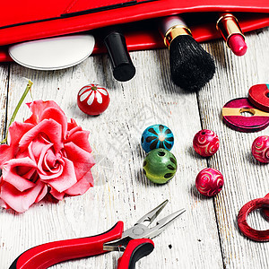 缝针珠甲的钳子串珠化妆品珠宝口红宝石工匠爱好女性化工具魅力图片