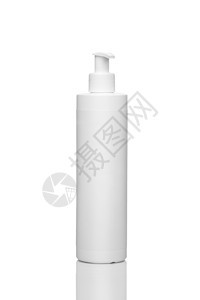 白底绝缘的液化化妆品塑料瓶;图片