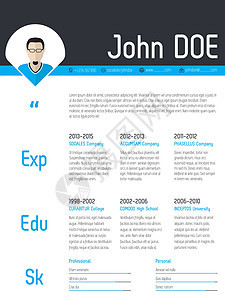 带有相片指针的现代 Cv 恢复模板图片