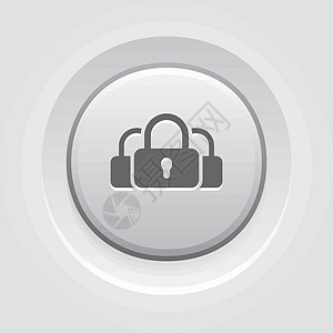 多功能安保服务图标 平面设计白色数据元素网络系统隐私挂锁商业秘密保安图片