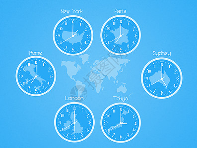 时区时间首都国际全球小时插图世界图片