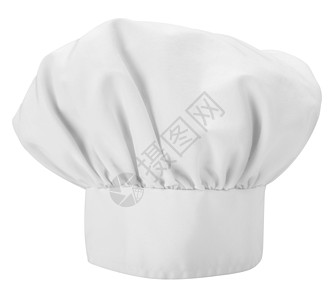 白背景孤立的厨师帽扭矩设计元素白色头饰转矩工作服衣服背景图片