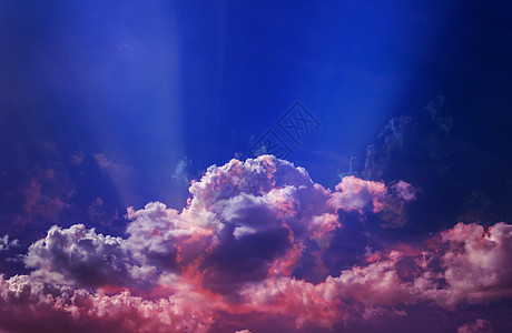 彩色蓝紫粉红色梦幻天空 有浪漫的沙发紫色蓝色晴天空气上帝粉色天堂白色图片