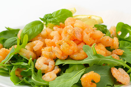 虾沙拉营养健康主菜午餐敷料饮食食物火箭柠檬美食图片