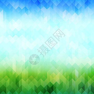 战地专区Mosaic 战地背景天空马赛克横幅水晶地球像素化插图万花筒三角形互联网插画