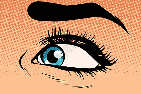 蓝色女人眼睛特写皮肤流行流行音乐卡通片睫毛膏女性化妆品睫毛艺术女孩图片