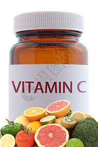 维生素C概念柠檬早餐药片免疫宏观补充水果饮食橘子营养图片