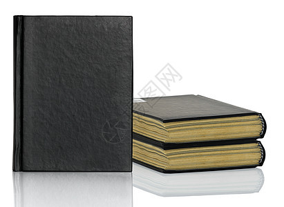 白色背景有阴影的封闭黑黑书阅读杂志教育办公室商业笔记本专辑出版物日记平装图片