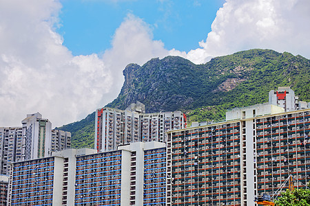 香港公有财产多层景观住宅建筑家庭贫民窟建筑学窗户不动产市中心图片