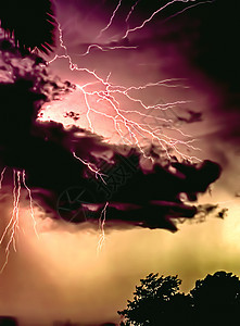 美国佛罗里达州上空闪电收费霹雳天空活力震惊气候力量戏剧性风暴螺栓图片