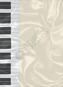 丝绸钢琴键绘画友谊白色羊皮纸黄色键盘插图黑色音乐图片