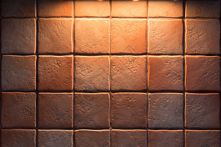厨房墙壁的精细瓷砖纹理 从上面照亮 紧紧拉动背景图片