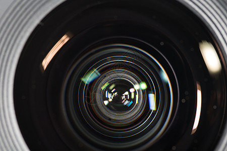 镜头特写白色光学镜片焦点玻璃相机反射技术投影照片图片