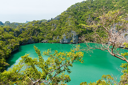 Angthong国家海洋公园天空公园旅游丁字裤海岸旅行海景海洋热带海滩图片