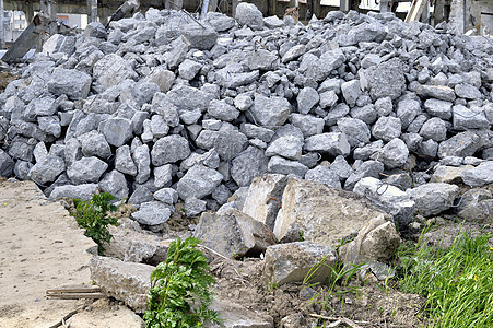 建筑碎片  被毁建筑的碎石生态房子垃圾废墟城市地震瓦砾岩石石头拆除图片