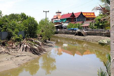 干溪流水的陆地景观土地卵石植物悬崖旅行衬套地球太阳阴影踪迹图片