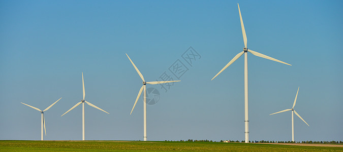 蓝天发电风速车 蓝色天空风车创新活力生产涡轮机资源电气力量刀刃生态图片