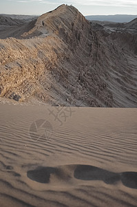 沙中脚印景观干旱风景火星地平线寂寞沙漠危险暗示性月球图片