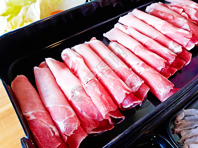 切冰冻猪肉肚肉图片
