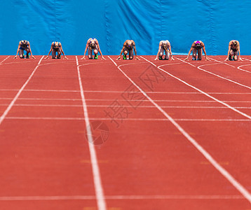 冲刺者准备开始竞技运动员游戏行动积木跑步训练运动尖刺速度图片