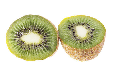 在白色背景上孤立的新鲜kiwi水果图片
