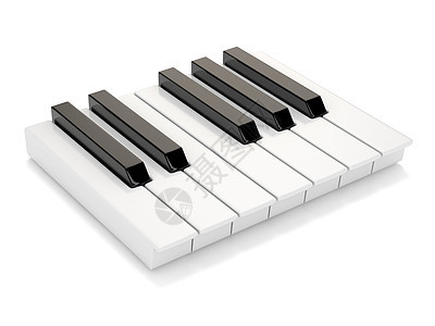 黑白钢琴键 八进制三维背景图片