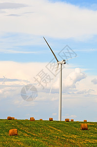 风力涡轮和大草原图片