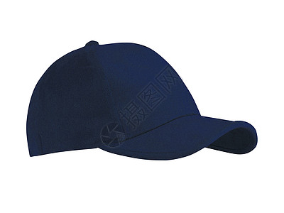 蓝底球帽子空白商品帆布打印黑帮衣服说唱棉布广告棒球图片