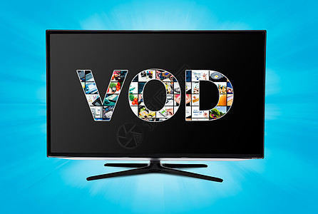 智能电视上关于需求VOD服务的视频手表格式面具电影屏幕电子产品电视技术展示娱乐图片