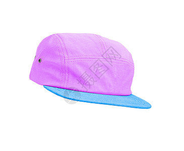 拉皮帽特写 孤立地特写玩家赛车太阳衣服棒球紫色帽子网球运动装服饰图片
