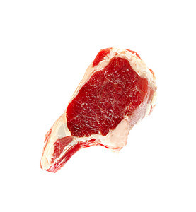 白色背景上隔离的红色和美味牛排烹饪牛扒生产静脉产品牛肉市场食物屠夫店铺图片