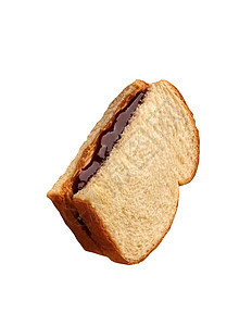 面包加巧克力奶油营养松树小吃棕色美食甜点花生坚果黄油可可图片