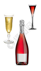 瓶装香槟酒杯图片