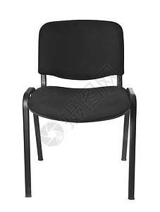白色上隔离的黑色黑桌椅商业职业座位椅子休息办公室家具图片