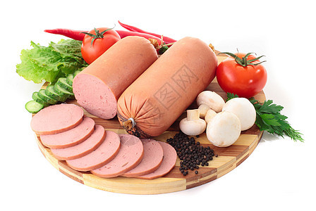 蔬菜盘子上的香肠食物黄瓜男性香料早餐猪肉小吃产品手指牛肉图片
