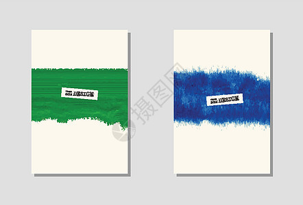 矢量彩色油漆海报模板墙纸水彩插图网络墨水框架蓝色卡片飞溅绿色刷子高清图片素材