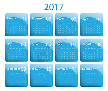 201 的矢量日历插图数字办公室商业日程蓝色规划师时间季节图片